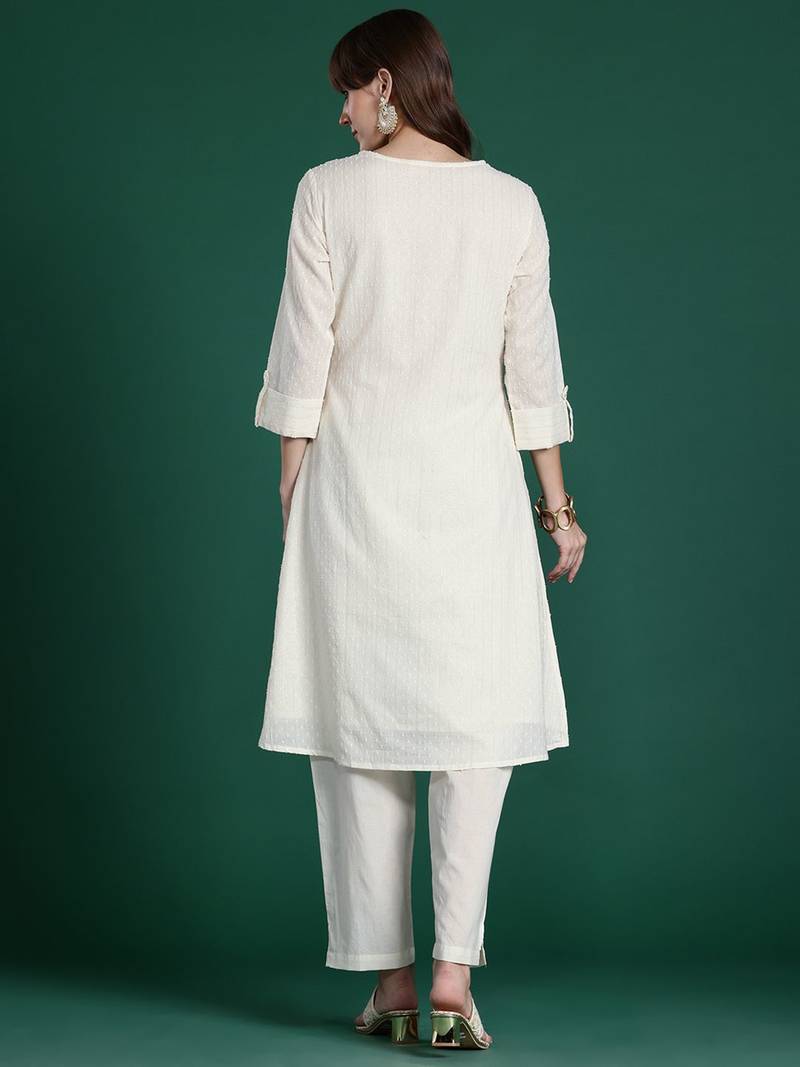 Floral Printed Regular Pure Cotton Kurta with Trousers