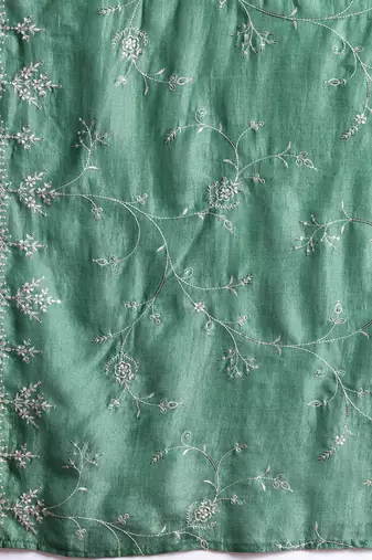 Floral Embroidered Sequinned Kurta with Trousers & With Dupatta