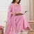 Women Yoke Design Tiered Thread Work Pure Cotton Kurta with Trousers & With Dupatta