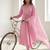 Women Yoke Design Tiered Thread Work Pure Cotton Kurta with Trousers & With Dupatta