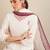 Floral Embroidered V-Neck Pure Cotton Straight Kurta With Trousers & Dupatta