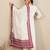Floral Embroidered V-Neck Pure Cotton Straight Kurta With Trousers & Dupatta