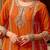 Floral Embroidered Panelled Mirror Work A-Line Kurta With Palazzos & Dupatta