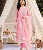 Women Floral Embroidered Regular Thread Work Kurta with Trousers & With Dupatta