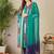 Women Floral Printed Pure Cotton V-Neck Kurta with Trousers & With Dupatta