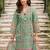 Women Floral Printed Regular Sequinned Linen Kurta with Trousers & With Dupatta