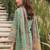 Women Floral Printed Regular Sequinned Linen Kurta with Trousers & With Dupatta