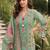 Women Floral Printed Regular Sequinned Linen Kurta with Trousers & With Dupatta