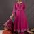 Floral Embroidered Round Neck Pure Cotton Straight Kurta With Trousers & Dupatta