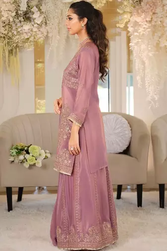 Women Ethnic Motifs Embroidered Regular Thread Work Kurta with Palazzos & With Dupatta