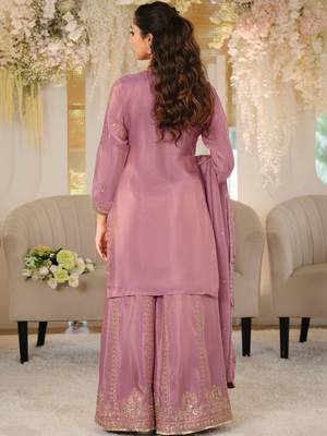 Women Ethnic Motifs Embroidered Regular Thread Work Kurta with Palazzos & With Dupatta 5