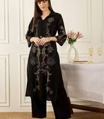 Women Ethnic Motifs Embroidered Regular Thread Work Pure Cotton Kurta with Palazzos