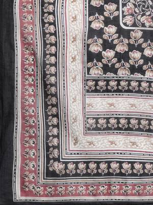 Women Floral Printed Angrakha Pure Cotton Kurta with Trousers & With Dupatta 4