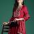 Floral Yoke Design Sequinned Kurta With Trousers & Dupatta