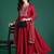 Floral Yoke Design Sequinned Kurta With Trousers & Dupatta