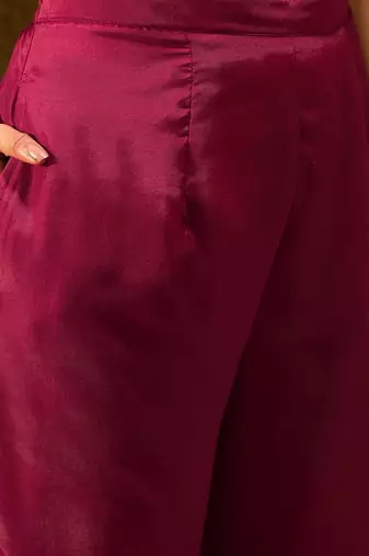 Ethic Motifs Woven Design Straight Kurta with Trousers & Dupatta