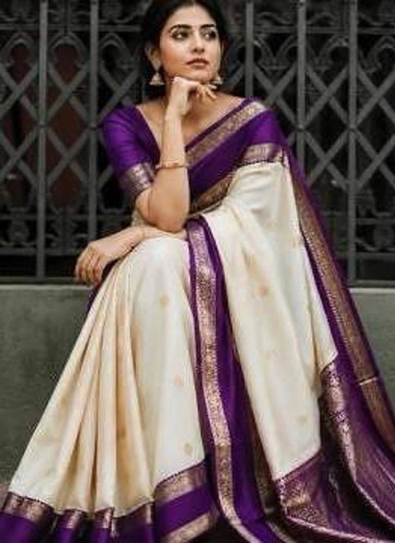Multicolor art silk blend sarees with blouse
