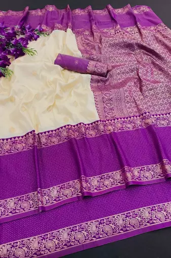 Multicolor art silk blend sarees with blouse
