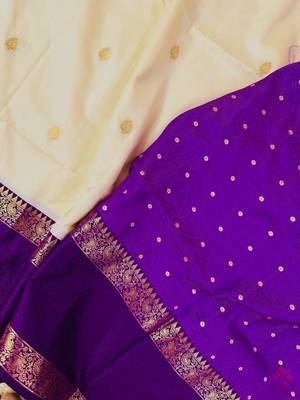 Multicolor art silk blend sarees with blouse 4