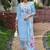 Floral Embroidered Pure Cotton Kurta With Trousers & Dupatta