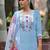 Floral Embroidered Pure Cotton Kurta With Trousers & Dupatta