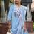Floral Embroidered Pure Cotton Kurta With Trousers & Dupatta