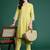 Solid High Low Kurta with Trousers
