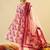 Printed Mirror Work Pure Cotton Kurta With Trousers & Dupatta