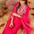 Women Floral Embroidered Regular Thread Work Liva Kurta with Trousers & With Dupatta