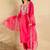 Women Floral Embroidered Regular Thread Work Liva Kurta with Trousers & With Dupatta