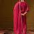 Ethnic Motifs Yoke Design Thread Work Liva Straight Kurta With Trousers & Dupatta