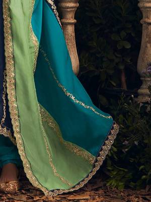 Women Ethnic Motifs Embroidered Regular Sequinned Kurta with Trousers set 4