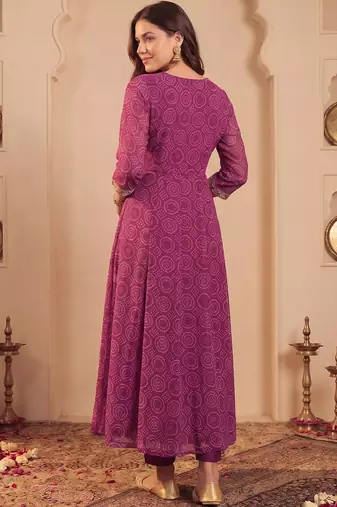 Women Ethnic Motifs Printed Regular Thread Work Kurta with Trousers & With Dupatta