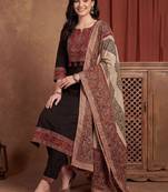 Women Ethnic Motifs Printed Regular Mirror Work Pure Cotton Kurta with Trousers & With Dupatta