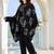 Women Geometric Printed Mandarin Collar Regular Kaftan Kurta with Trousers