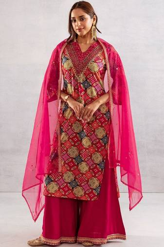 Women Ethnic Motifs Printed Regular Kurta with Palazzos & Dupatta