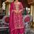 Ethnic Motifs Embroidered Zari V-Neck Straight Kurta & Palazzos With Dupatta