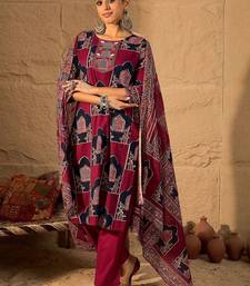 Women Ethnic Motifs Printed Pure Cotton Kurta Trousers & With Dupatta Kurta Sets