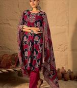 Women Ethnic Motifs Printed Pure Cotton Kurta Trousers & With Dupatta Kurta Sets