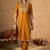 Floral Embroidered Mirror Work Pure Cotton Kurta With Trousers & Dupatta