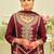 Ethnic Motifs Embroidered Zari Kurta with Trousers & With Dupatta