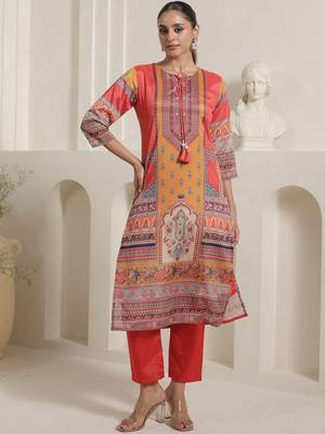 Women Ethnic Motifs Printed Regular Kurta With Trousers & Dupatta 3