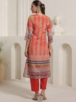 Women Ethnic Motifs Printed Regular Kurta With Trousers & Dupatta 4