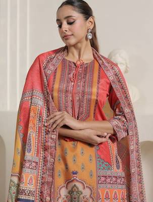 Women Ethnic Motifs Printed Regular Kurta With Trousers & Dupatta 6