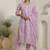 Women Floral Embroidered Round Neck Thread Work Kurta with Trousers & Dupatta