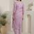 Women Floral Embroidered Round Neck Thread Work Kurta with Trousers & Dupatta