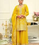 Women Ethnic Motifs Embroidered Kurta with Palazzos & Dupatta