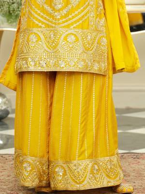 Women Ethnic Motifs Embroidered Kurta with Palazzos & Dupatta 6