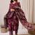 Women Floral Printed Regular Chanderi Silk Kurta with Trousers & With Dupatta
