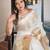 Offwhite color art silk blend sarees with blouse